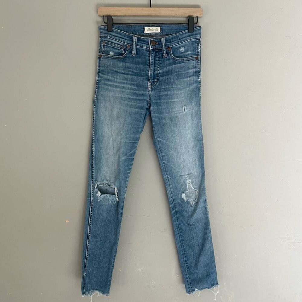 Madewell 9" High-Rise Skinny Jeans Allegra Wash Rip & Repair Size 25 Style H3000